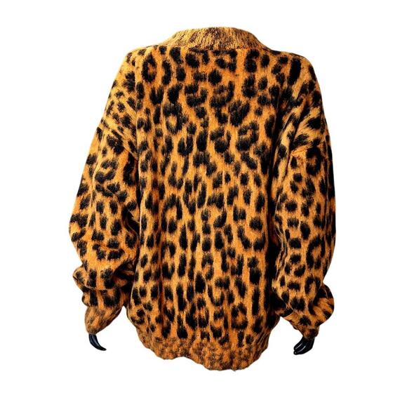 Palm Angels Animalier Brushed Cardigan 'Brown/Black' Size L - Picture 3 of 16